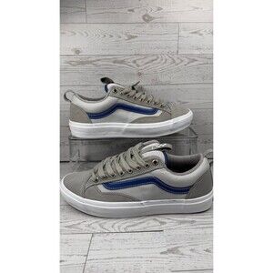 Vans Old Skool 36+ Fat Tongue Gray Blue White Skate Shoes men’s Sz 9.5 READ #308